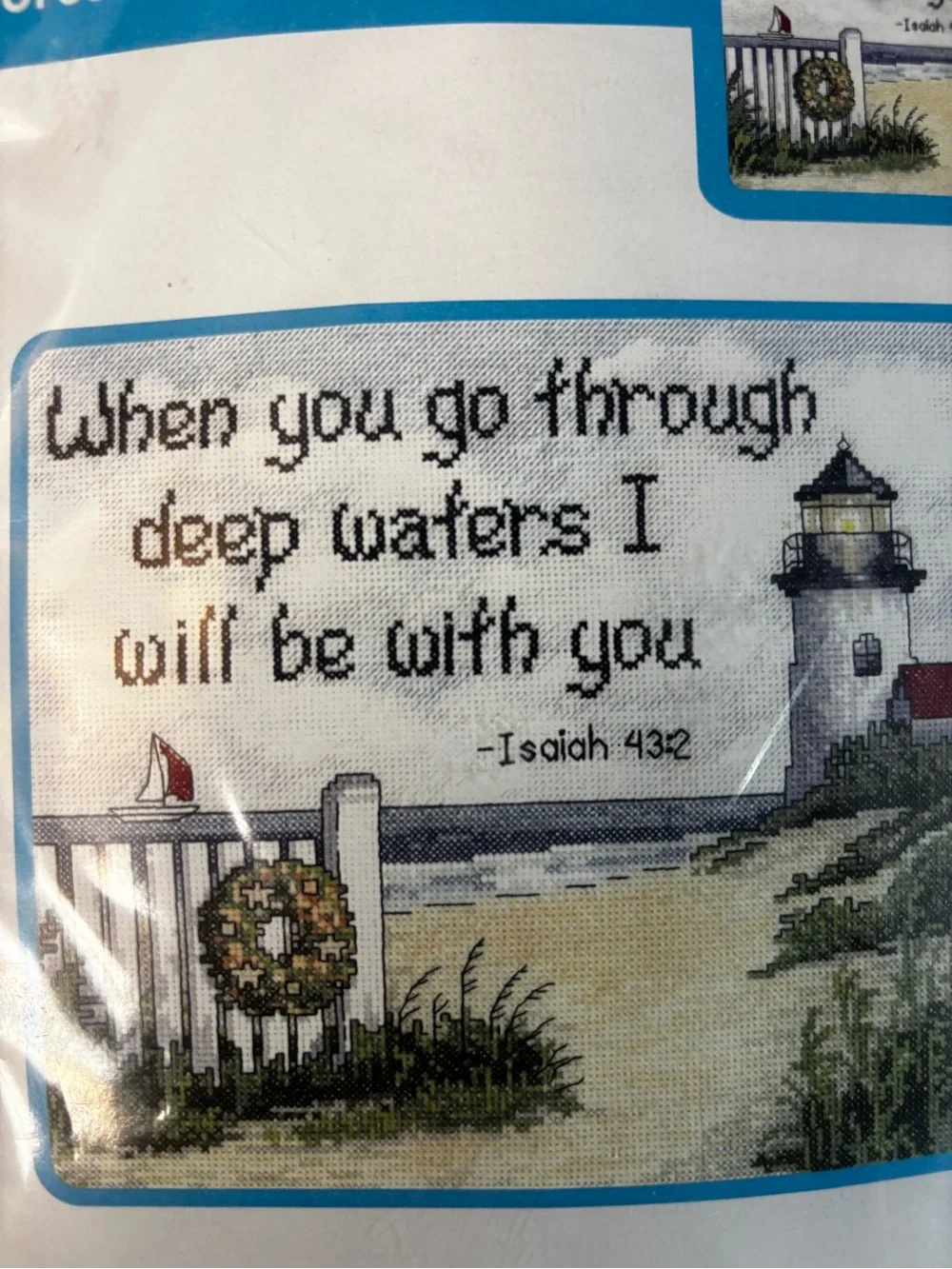 Janlynn Peaceful Shores Cross Stitch Kit 9”x13” 999-7203 Made in the USA m